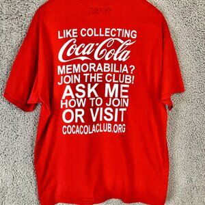Vintage Coca Cola Memorabillia T shirt Size Large 100 Years Double Sided Tee